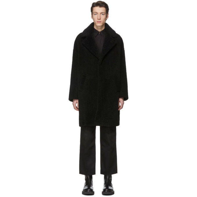 Photo: Givenchy Black Shearling Oversized Coat