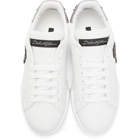 Dolce and Gabbana White Crest Sneakers