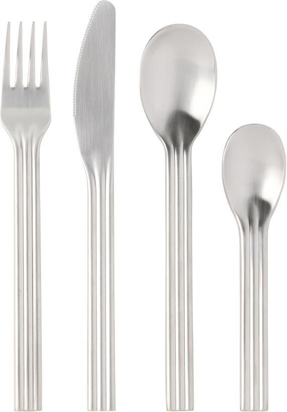 Photo: Service Projects Silver Canteen Brushed Flatware Set, 16 pcs
