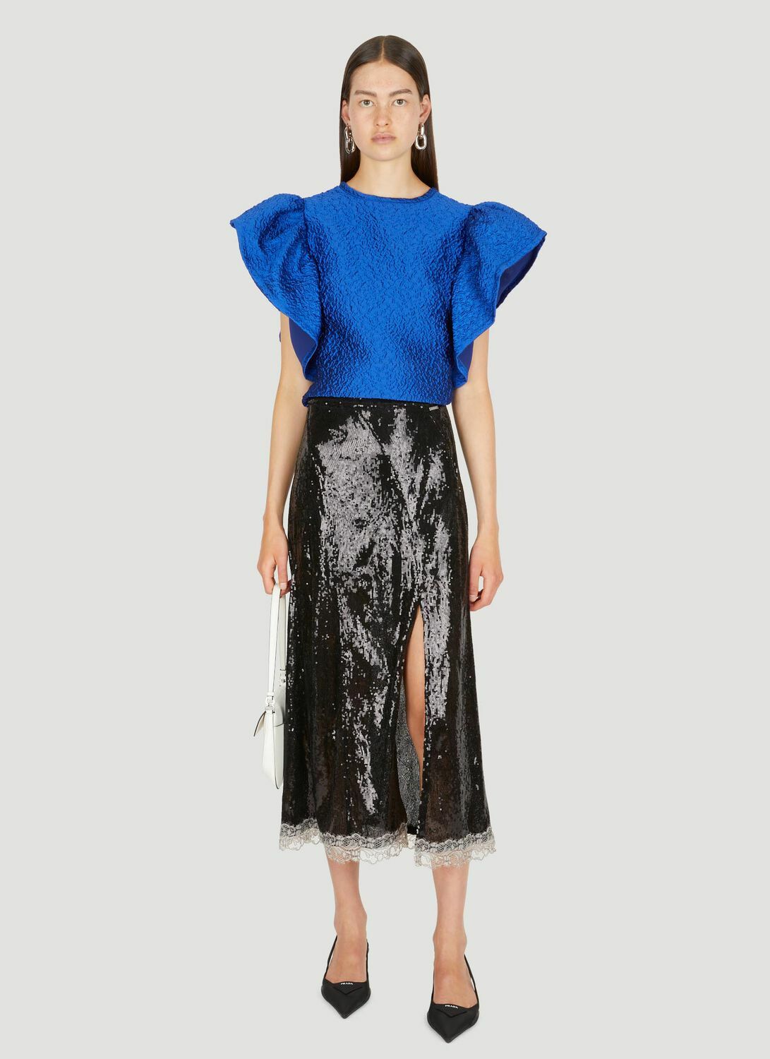 Koché Ruffle Sleeve Top
