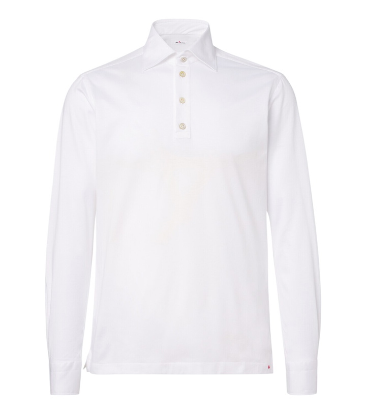 Photo: Kiton Cotton poplin polo top