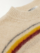 Isabel Marant - Drussellh Striped Mohair-Blend Sweater - Neutrals