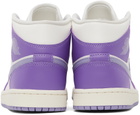 Nike Jordan Purple & White Air Jordan 1 Mid Sneakers