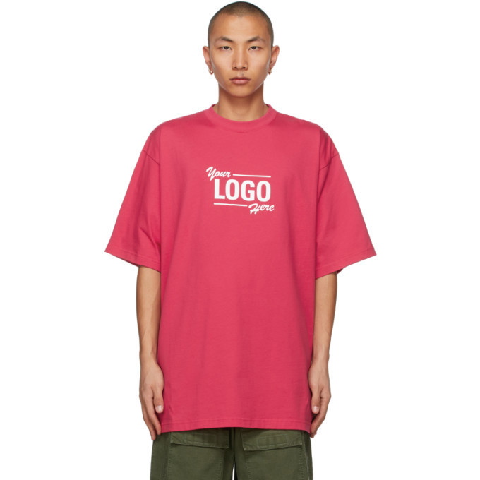 Photo: Balenciaga Red Your Logo Here Boxy T-Shirt