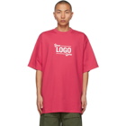 Balenciaga Red Your Logo Here Boxy T-Shirt