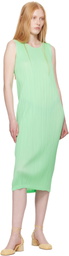 PLEATS PLEASE ISSEY MIYAKE Green Monthly Colors May Maxi Dress