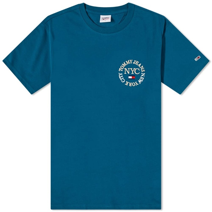 Photo: Tommy Jeans Men's Timeless Circle T-Shirt in Petrol
