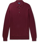 William Lockie - Wool Polo Shirt - Burgundy