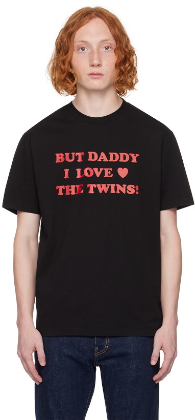 Photo: Dsquared2 Black 'But Daddy I Love the Twins!' T-Shirt