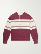 KAPITAL - BIG Striped Cotton-Jersey Polo Shirt - Red