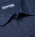 Vilebrequin - Pyramid Slim-Fit Linen-Jersey Polo Shirt - Men - Navy