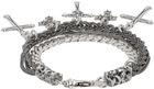 Emanuele Bicocchi Silver Cross Charm Bracelet