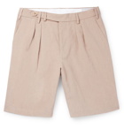 Brunello Cucinelli - Pleated Linen Shorts - Neutrals