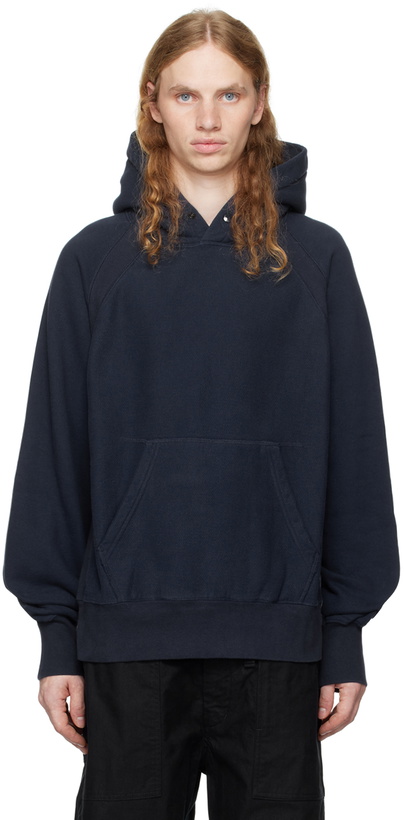 Photo: Engineered Garments Navy Raglan Hoodie