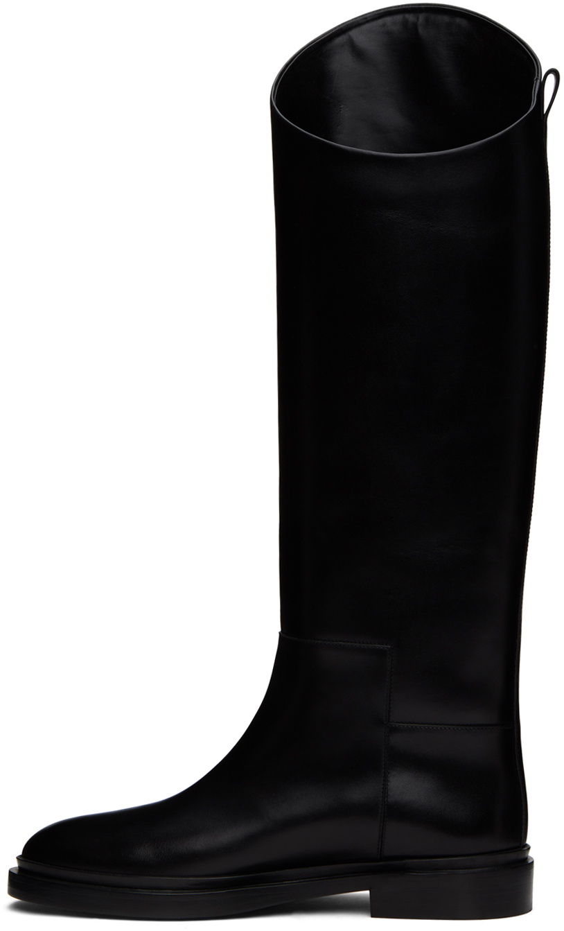 Jil Sander Black Asymmetric Boots