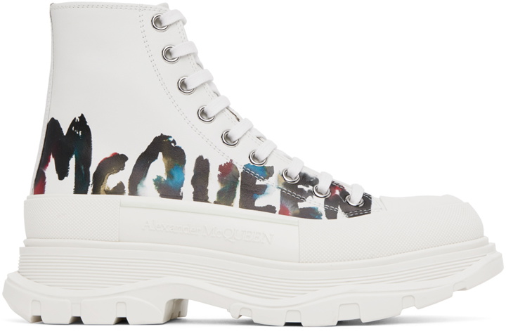 Photo: Alexander McQueen White Printed Sneakers