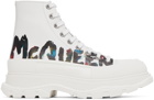 Alexander McQueen White Printed Sneakers