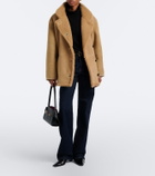 Veronica Beard Lavington shearling-lined suede coat