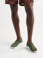 ADIDAS CONSORTIUM - Human Made Pure Logo-Appliquéd Mesh Slip-On Sneakers - Green