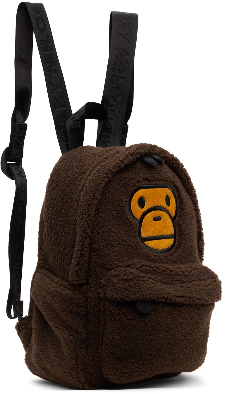 BAPE Brown Baby Milo Faux Fur Backpack A Bathing Ape