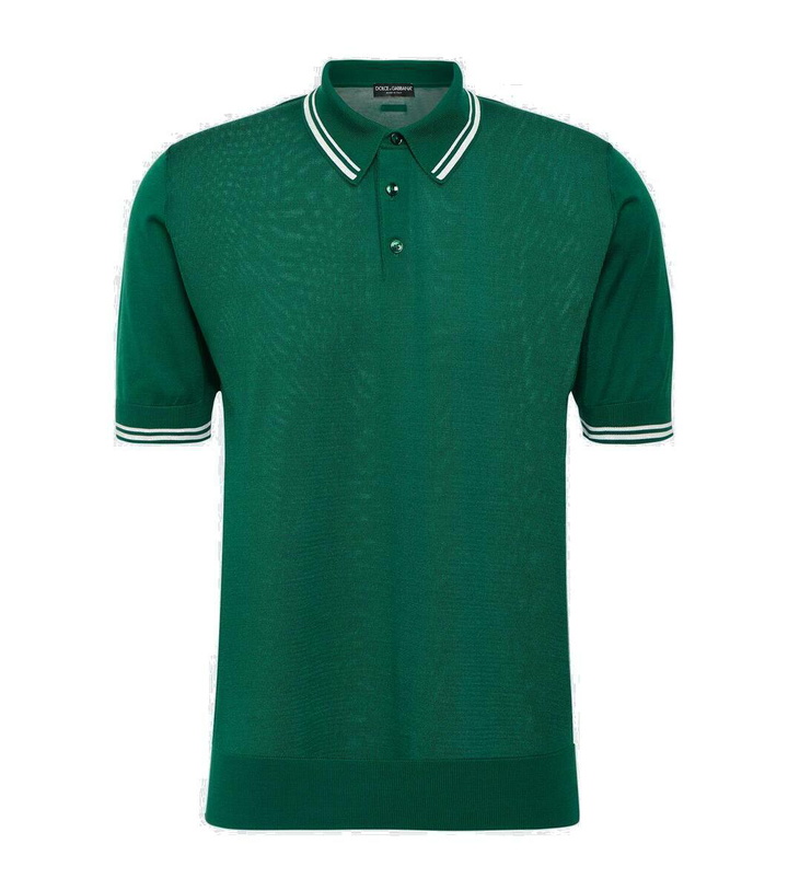 Photo: Dolce&Gabbana Silk polo shirt