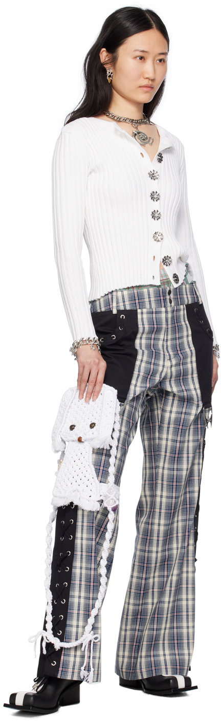 Chopova Lowena Black & Beige Collage Trousers