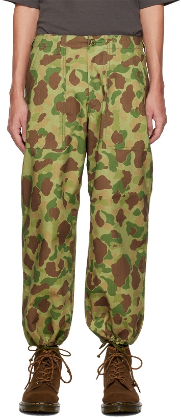Photo: BEAMS PLUS Khaki Camouflage Utility Trousers