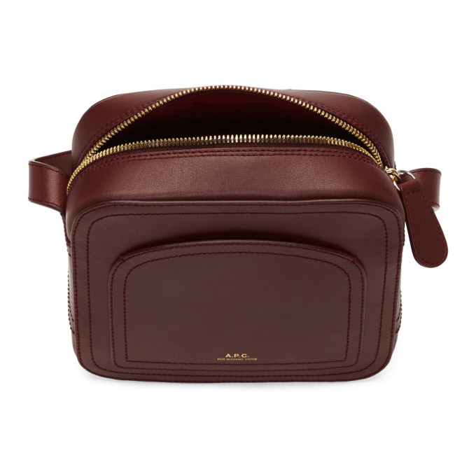 A.P.C. Burgundy Smooth Louisette Bag A.P.C.