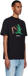 Palm Angels Black Cotton T-Shirt