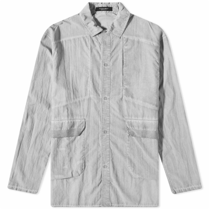 Photo: A-COLD-WALL* Men's Cipher Garment Dyed Overshirt in Bone