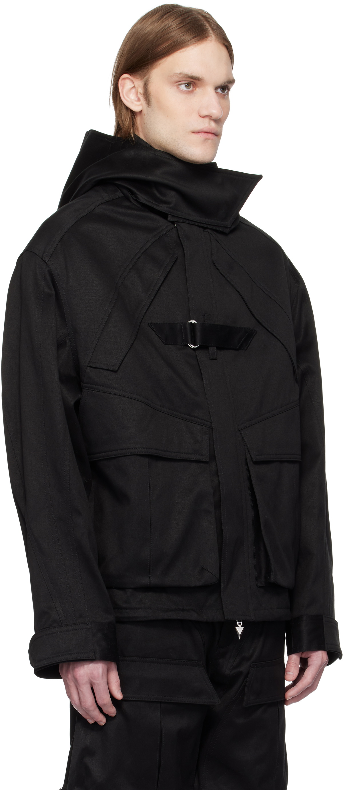 Mugler Black Cargo Jacket