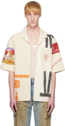 Marine Serre Off-White Regenerated Tote Bags Bowling Shirt
