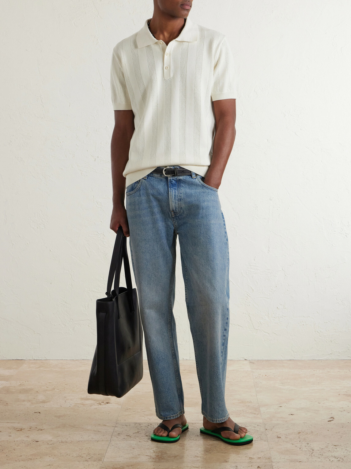 Frescobol Carioca - Vidal Cotton Polo Shirt - Neutrals