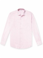 Loro Piana - Andre Striped Linen Shirt - Pink