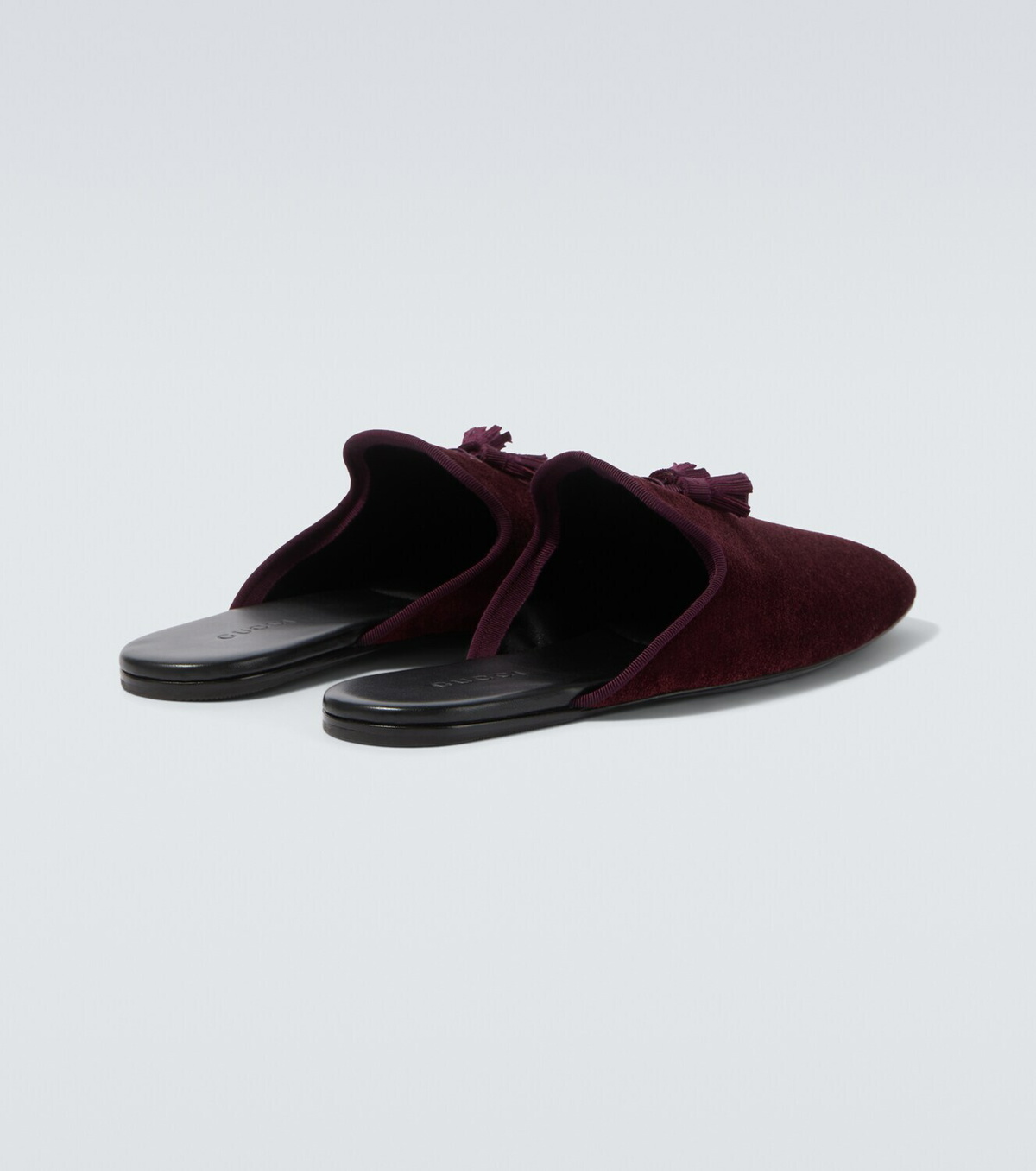 Gucci Tasseled velvet mules