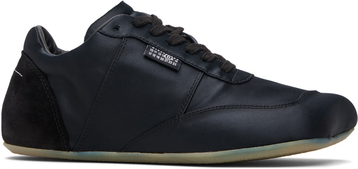 Photo: MM6 Maison Margiela Black Satin Factory Sneakers