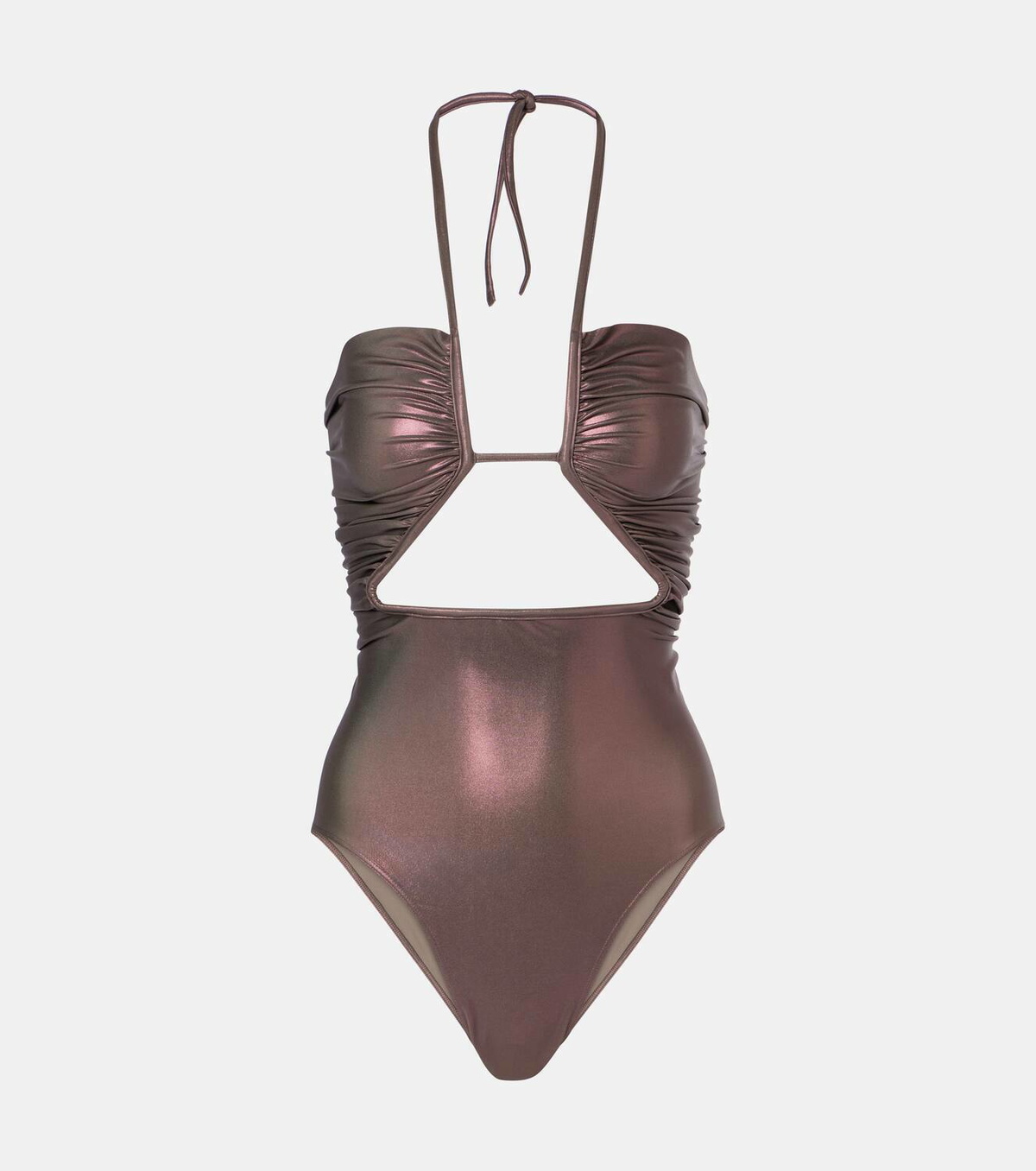 Rick Owens Metallic halterneck swimsuit