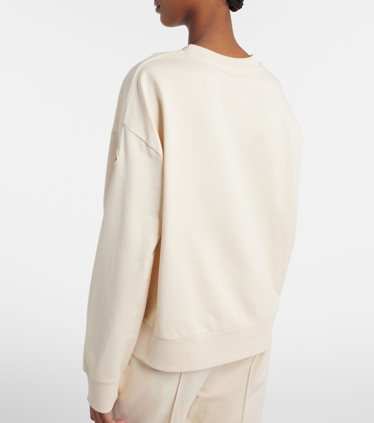 MONCLER クリーム トレーナー Moncler Logo cotton jersey sweatshirt Moncler