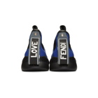 Fendi Black and Blue Fendi Vocabulary Running Sneakers