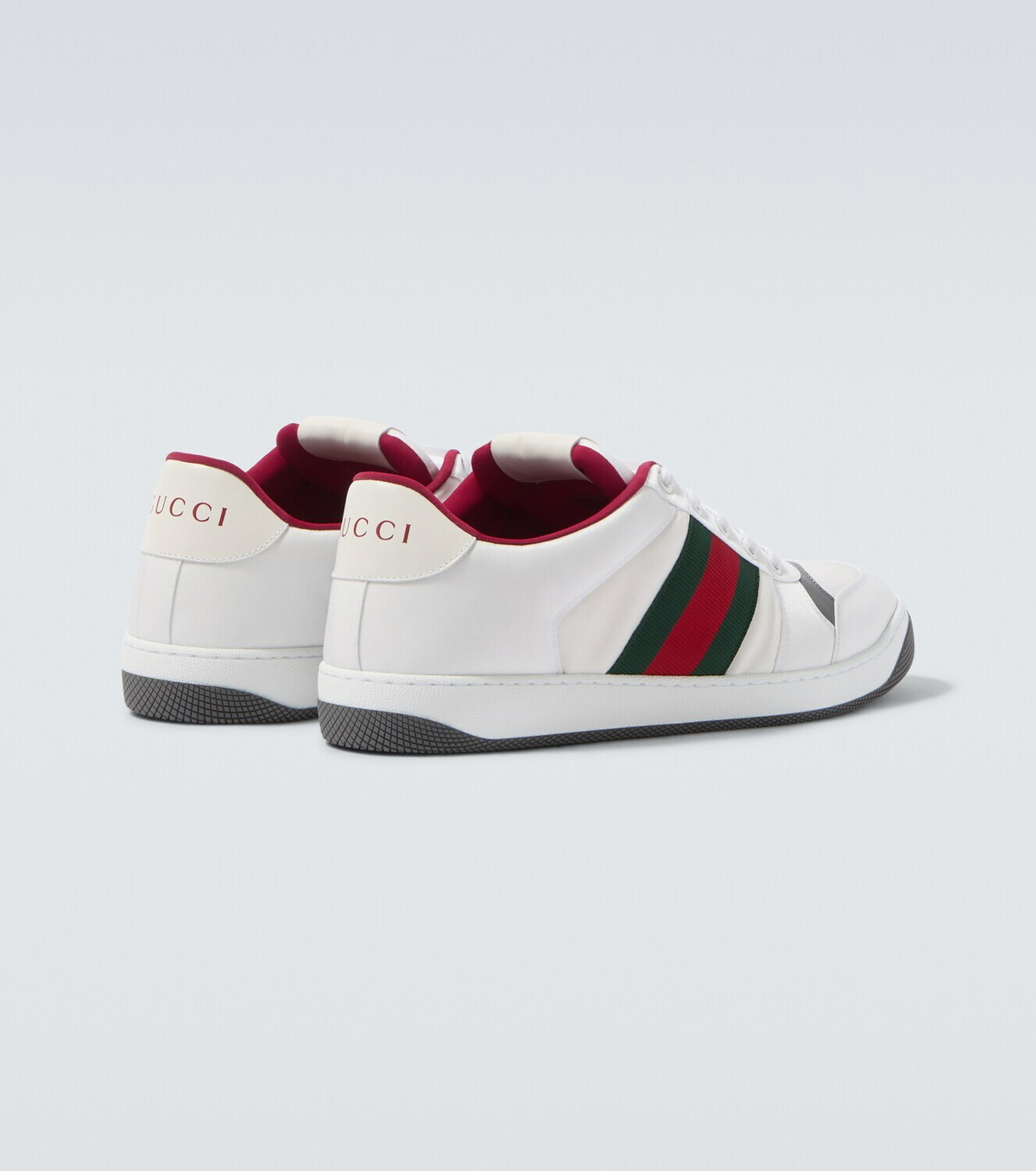 Gucci Screener leather-trimmed sneakers