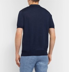 Tod's - Merino Wool and Silk-Blend Polo Shirt - Navy