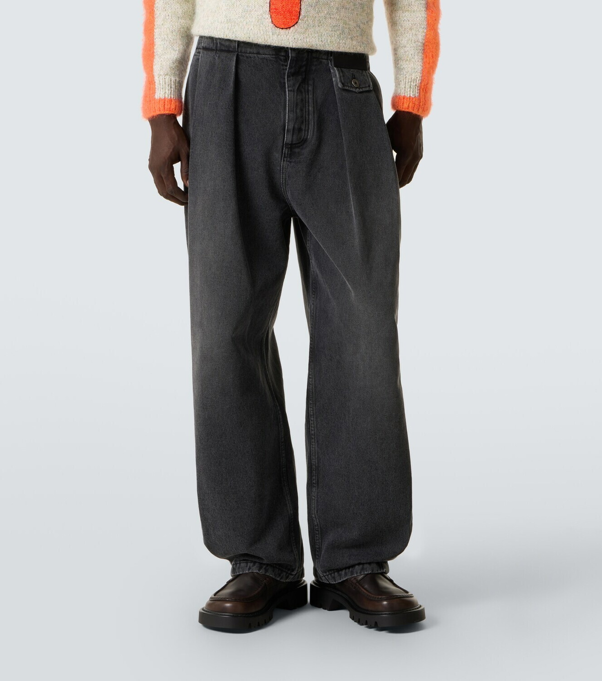 Loewe Pleated barrel-leg jeans
