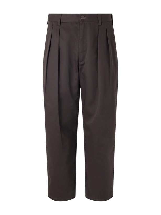 Photo: WTAPS - Straight-Leg Pleated Twill Trousers - Brown