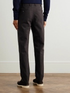 Loro Piana - Carlo Hyannis Tapered Cotton-Blend Trousers - Brown