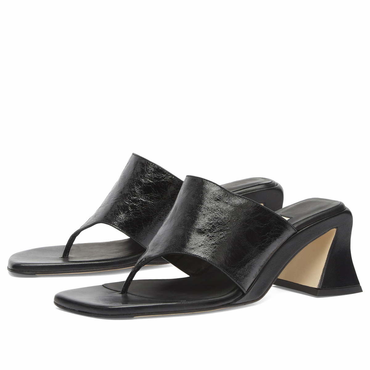 MIISTA Women's Ernie Thonge Sandals in Black
