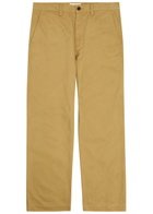Vowels Straight-leg Cotton Trousers Khaki