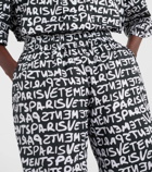 Vetements Printed high-rise cotton wide-leg pants