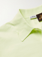 LOEWE - Paula's Ibiza Oversized Logo-Embroidered Cotton-Piqué Polo Shirt - Green