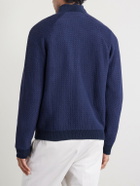 Inis Meáin - Tonnta Merino Wool, Baby Alpaca and Silk-Blend Bomber Jacket - Blue