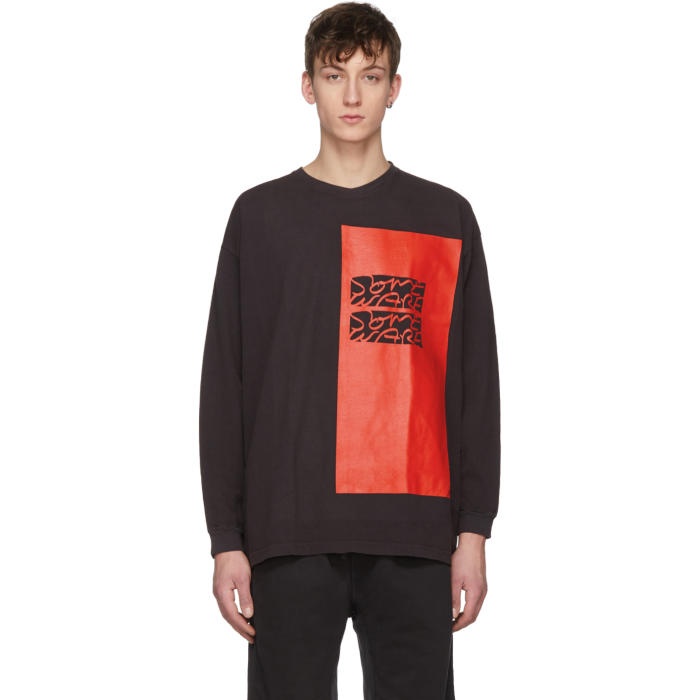 Photo: Some Ware Black Long Sleeve Colorblock T-Shirt